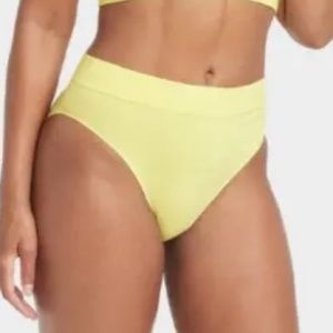 AUDEN Women's Size Small (4-6) Cheeky Seamless Yellow High Waisted Panties new